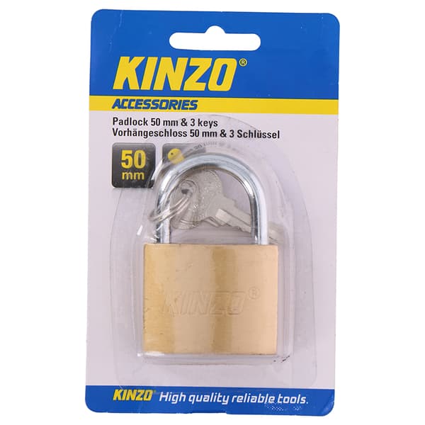 Kinzo-50mmmessinghængelåsmedtrenøgler
