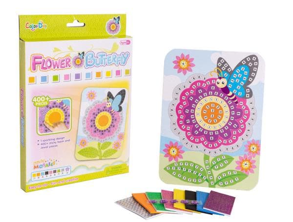 Mosaik för limning efter siffror Blomma, Askato