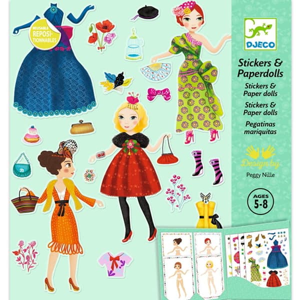 Återanvändbar klistermärkeset Moda, Djeco