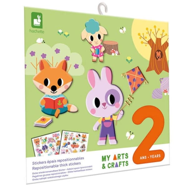 My arts & crafts 2+ tjocka återanvändbara klistermärken kreativt kit, Janod