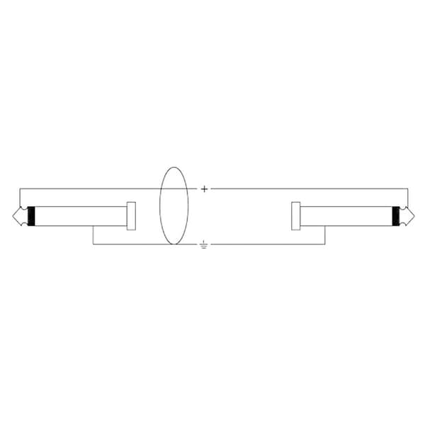 Cordial CII3PP Teleplugg Instrument Kabel [1x Teleplugg 6.35 mm - 1x Teleplugg 6.35 mm] 3.00 m Svart