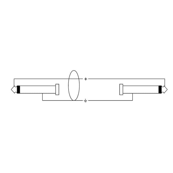 Cordial CCI 6 PP Teleplugg Instrument Kabel [1x Teleplugg 6.35 mm - 1x Teleplugg 6.35 mm] 6.00 m Svart