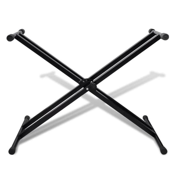 vidaXL Keyboardstativ svart vikbart justerbart 100kg