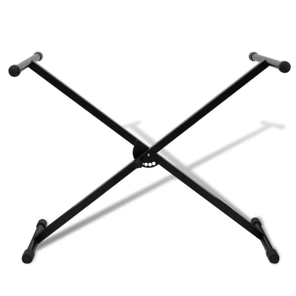 vidaXL Keyboardstativ svart vikbart justerbart 60kg