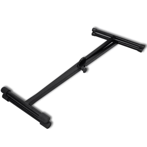 vidaXL Keyboardstativ svart vikbart justerbart 60kg