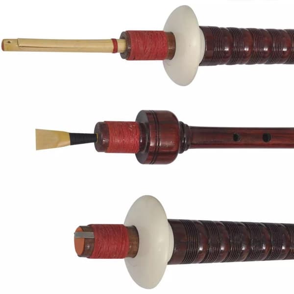 vidaXL Scottish Great Highland sækkepibe rød tartan