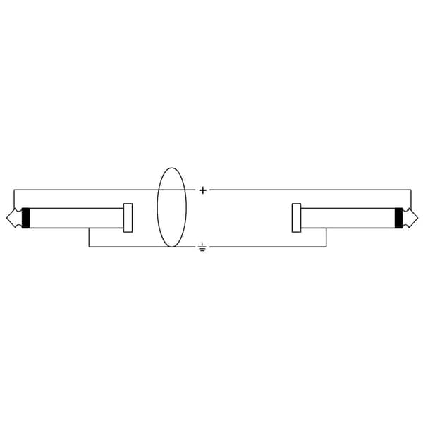 Cordial CCI 3 PP Teleplugg Instrument Kabel [1x Teleplugg 6.35 mm - 1x Teleplugg 6.35 mm] 3.00 m Svart