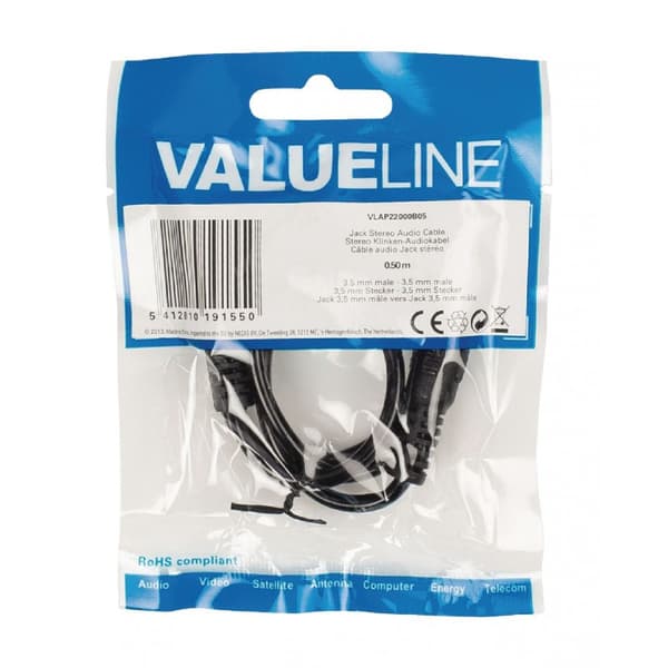 3.5mm 1/8 Instrumentkabel 50cm stereo Mikrofon-Förstärkar-Ljud