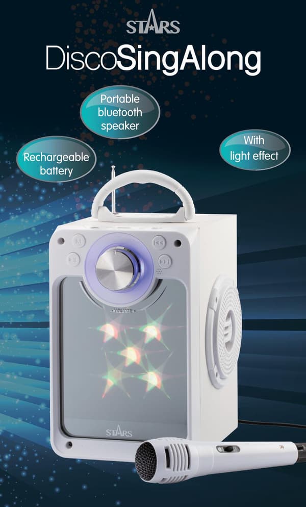 Sing Along Karaoke Machine White