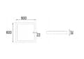 Miniatyrbild 4 av 4: INFÄLLD LED PANEL SW 42W VIT 6500K 092-SQ-42C