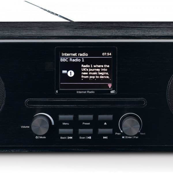 Lenco DIR-260 -audiojärjestelmä, musta