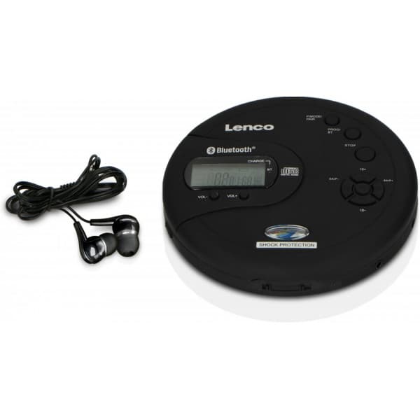Lenco CD-300 -bärbar CD/MP3-spelare, svart