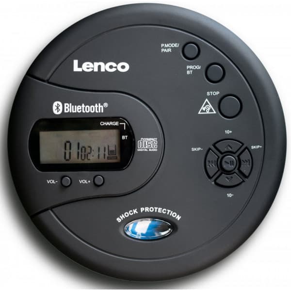 Lenco CD-300 -bärbar CD/MP3-spelare, svart