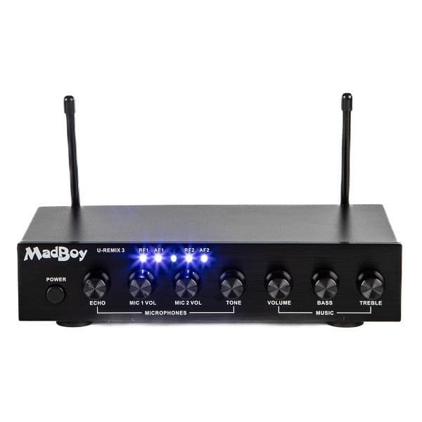 MadBoy U-Remix 3 trådlöst karaoke mikrofonpar med mixer