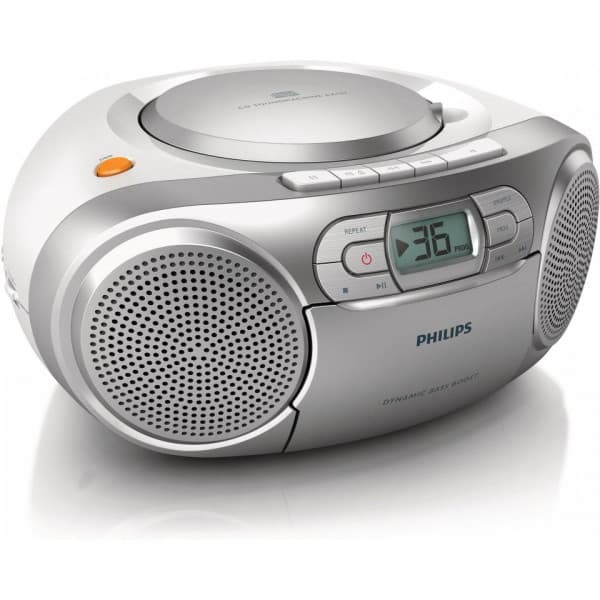Philips AZ127 -bærbar CD-afspiller, sølv