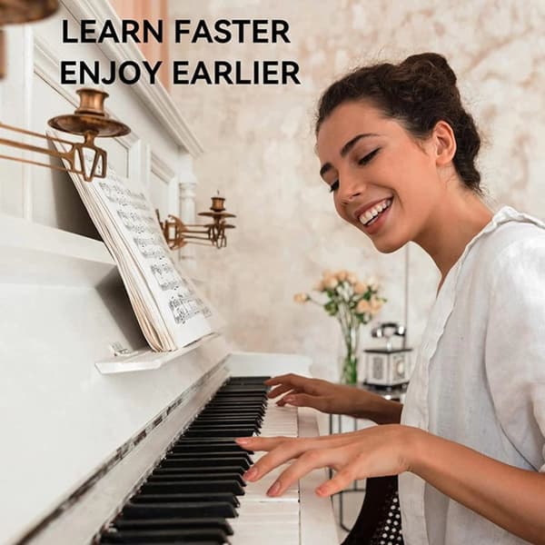 INF Avtakbare note-etiketter til piano og keyboard, 61 tangenter Flerfarget