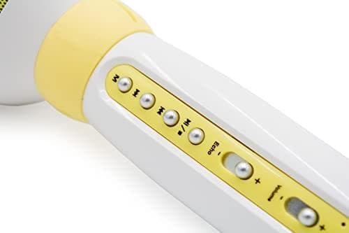 Technaxx 4974 - Karaokemikrofoni - Langaton - Valkoinen - Ladattava - Integroitu akku - Lithium-Ion (Li-Ion) (4974)