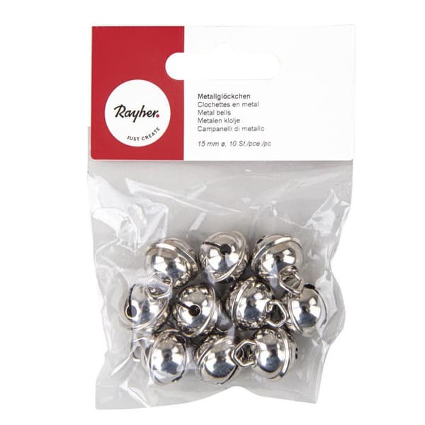 Grelot / Clochette Silver Ø 15 mm 10 stykker