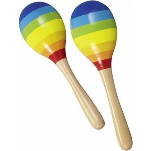 Maracas - GOKI - Regnbåge - 20 cm - Trä - Blandat - 3 år och uppåt