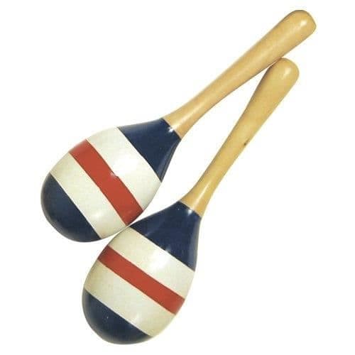 Målade trämaracas - REIG - 7078 - Idealisk för barn - Kvalitetsljud - PERCUSSION