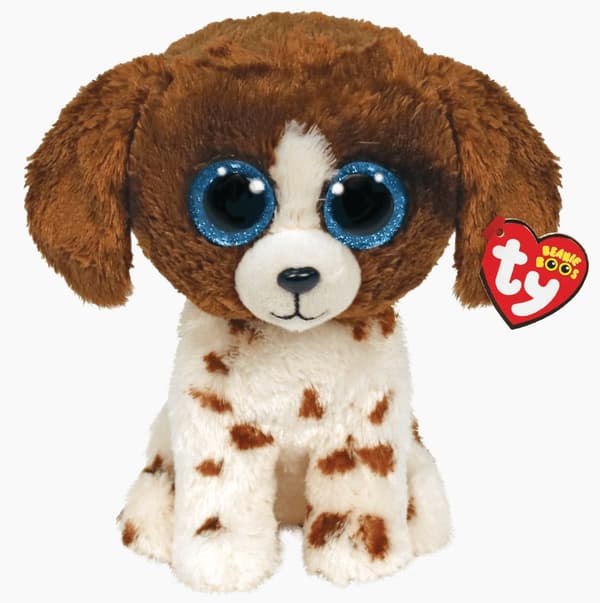 Maskotka Ty Beanie Boos Pies brązowo-biały - Muddles 15 cm