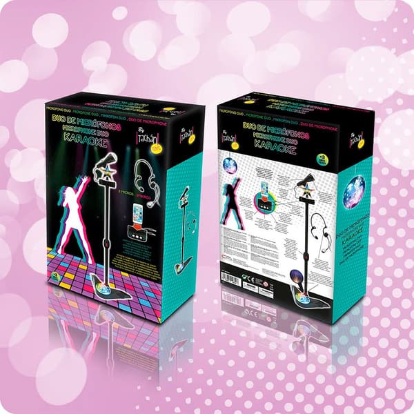 Deqube Mikrofonskiva Karaoke Flerfärgad 3-6 Years