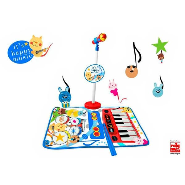 Reig Musicales Batteri Og Klaver Tæppe Med Sport Micro Happy Music Flerfarvet