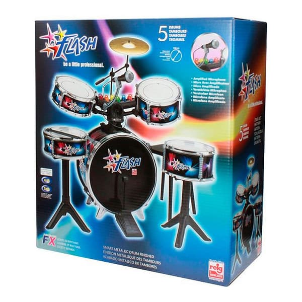 Reig Musicales Komplet Batteri Med Lys Flash 77x75x53 Cm Søvfarvet