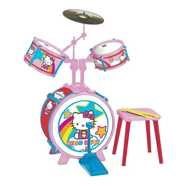 Reig Musicales Batteri Hello Kitty 3 Elementer Med Bancha Rosa