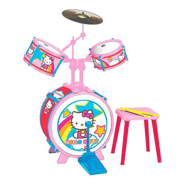 Reig Musicales Batteri Hello Kitty 3 Elementer Med Bancha Rosa
