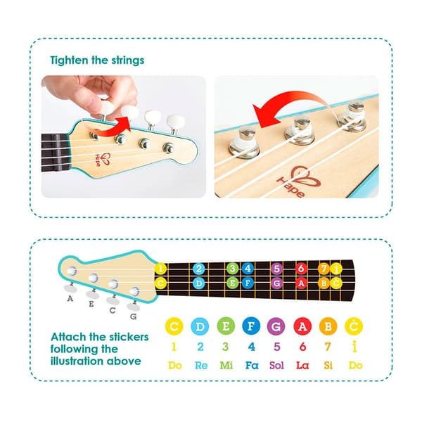 Hape Rock Ukulele Kultainen