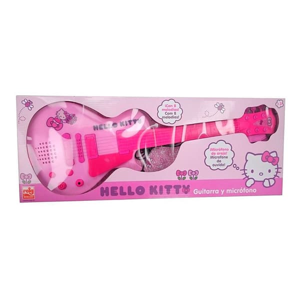 Reig Musicales Elektronisk Gitarr Med Micro Hello Kitty Rosa