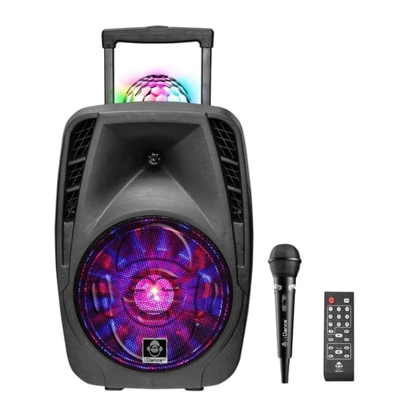 IDance Groove Boombox 216 + hjul og lys sort