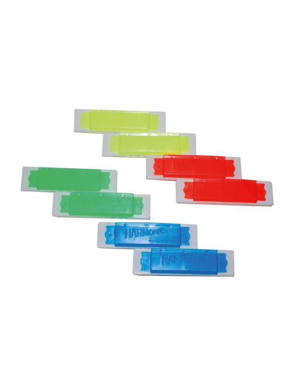 8 Dummy fargede mini munnspill.Size-One size