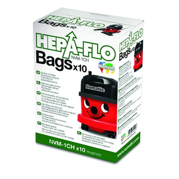 Dammsugarpåse HEPA-flo Henry Hetty Harry Numatic NVM-1CH