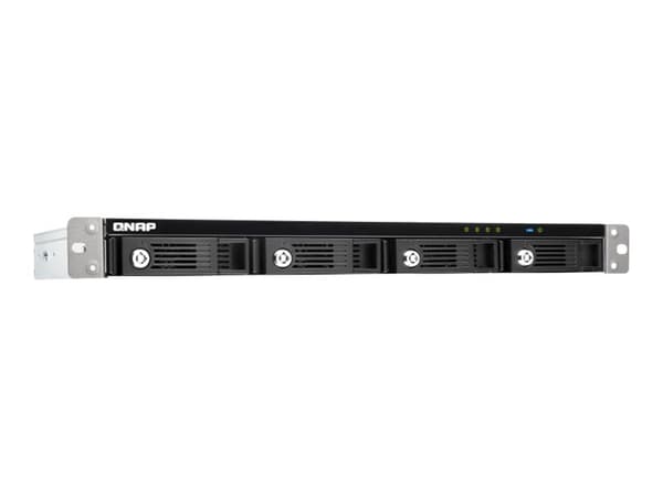 QNAP TR-004U - Harddiskarray - 4 brønner (SATA-300) - USB 3.1 Gen 1 (ekstern) - kan monteres i rack - 1U