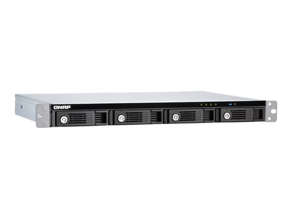 QNAP TR-004U - Harddiskarray - 4 brønner (SATA-300) - USB 3.1 Gen 1 (ekstern) - kan monteres i rack - 1U