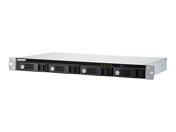 QNAP TR-004U - Harddiskarray - 4 brønner (SATA-300) - USB 3.1 Gen 1 (ekstern) - kan monteres i rack - 1U