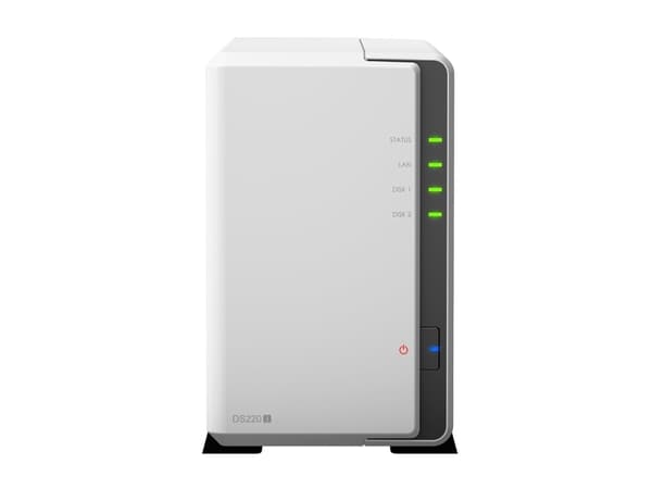 Synology Disk Station DS220j - NAS-server - 2 brønner - SATA 6Gb/s - RAID RAID 0, 1, JBOD - RAM 512 MB - Gigabit Ethernet - iSCSI støtte
