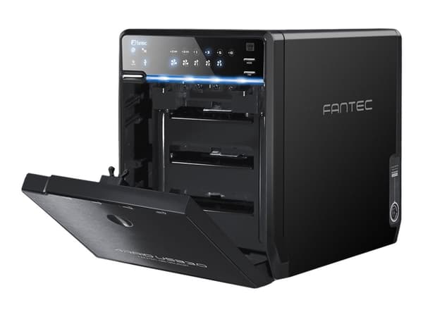 FANTEC QB-35U31R - Solid state/harddiskmatris - 4 fack (SATA-600) - USB 3.1 Gen 2 (extern) Svart