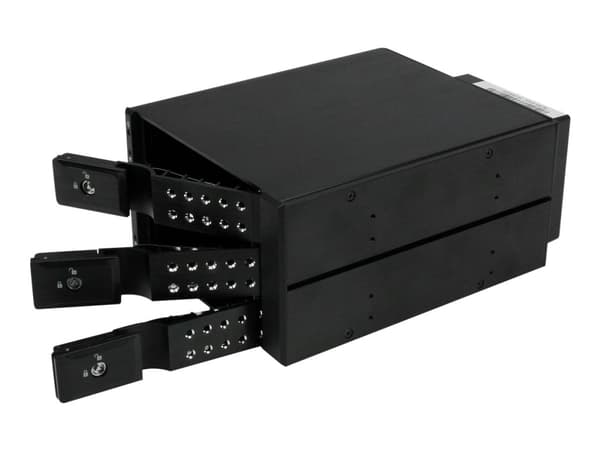 StarTech.com 3-Bay Hot Swap Backplane for 3.5in SAS II/SATA III - 6 Gbps HDD - Aluminum Trayless Mobile Rack Backplane (HSB3SATSASBA) - Bevegelig lag