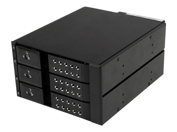 StarTech.com 3-Bay Hot Swap Backplane for 3.5in SAS II/SATA III - 6 Gbps HDD - Aluminum Trayless Mobile Rack Backplane (HSB3SATSASBA) - Bevegelig lag