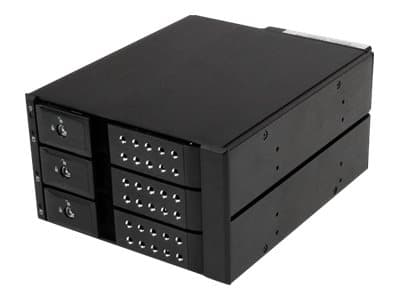 StarTech.com 3-Bay Hot Swap Backplane for 3.5in SAS II/SATA III - 6 Gbps HDD - Aluminum Trayless Mobile Rack Backplane (HSB3SATSASBA) - Bevegelig lag