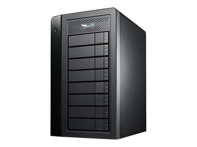 Promise Pegasus32 R8 - Harddiskarray - 64 TB - 8 brønner (SATA-600) - HDD 8 TB x 8 - Thunderbolt 3, USB 3.2 Gen 2 (ekstern) Sort