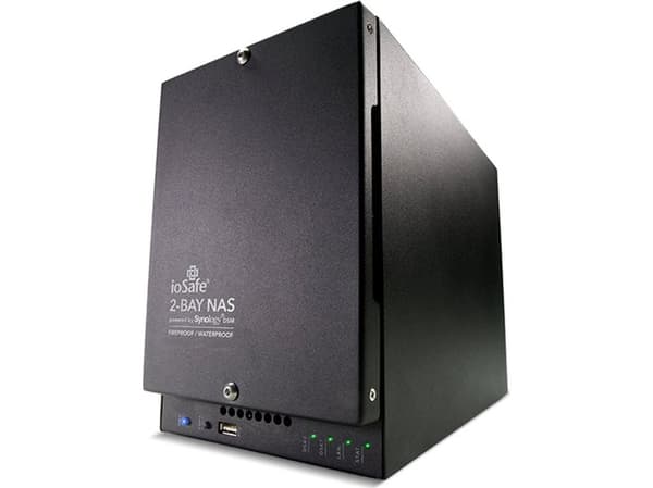 ioSafe 218 - NAS-server - 2 fack - RAID 1 - RAM 2 GB - Gigabit Ethernet - iSCSI support