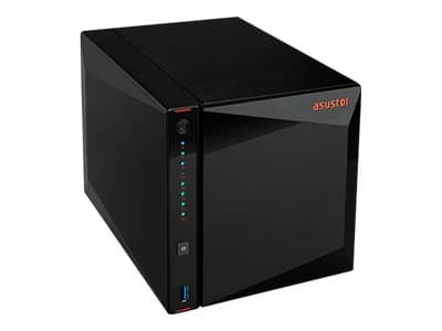 ASUSTOR Nimbustor 4 AS5304T - NAS-palvelin - 4 lokeroa - SATA 6Gb/s - RAID 0, 1, 5, 6, 10, JBOD - RAM 4 GB - 2,5 Gigabit Ethernet - iSCSI-tuki