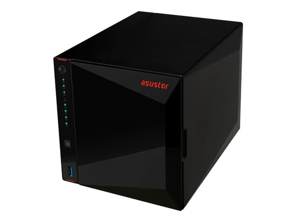 ASUSTOR Nimbustor 4 AS5304T - NAS-server - 4 brønner - SATA 6Gb/s - RAID 0, 1, 5, 6, 10, JBOD - RAM 4 GB - 2.5 Gigabit Ethernet - iSCSI støtte Sort