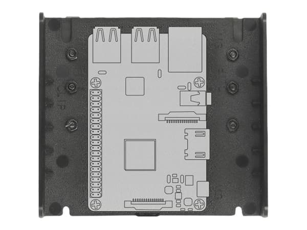 Delock DIN rail Mounting Kit for Micro Controller or 3.5" Devices - DIN-skinnemonteringssett - svart