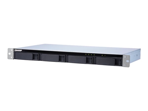 QNAP TL-R400S - Harddiskarray - 4 brønner (SATA-600) - SATA 6Gb/s (ekstern) - kan monteres i rack - 1U Sort, Grå