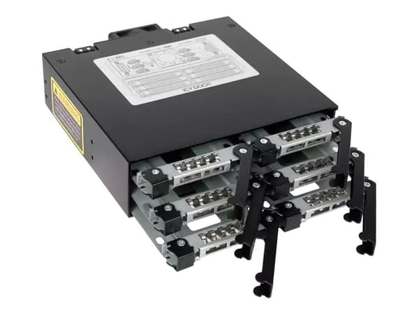 Cremax ICY Dock MB996SP-6SB - Tallennuslaitekotelo jäähdytystuulettimella - 2,5" - mattamusta